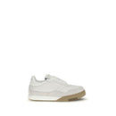 White Calf Leather Bos Taurus Chunky Sneakers
