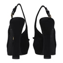 Black Satin High Heel Pumps