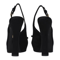 Black Satin High Heel Pumps