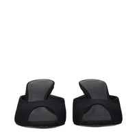 Black Fabric Sandals