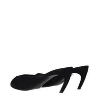 Black Fabric Sandals