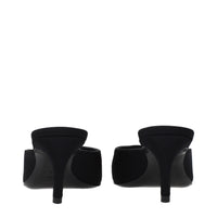 Black Fabric Sandals