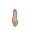 Beige Calf Leather Bos Taurus Ballet Flats
