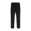 Black Cotton Chino Pants