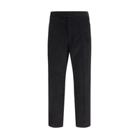 Black Cotton Chino Pants
