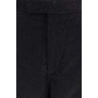 Black Cotton Chino Pants