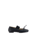 Black Calf Leather Bos Taurus Ballet Flats