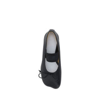 Black Calf Leather Bos Taurus Ballet Flats