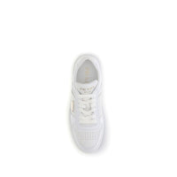White Calf Leather Bos Taurus Platform Sneakers