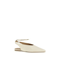 Cream Goatskin Ballet Flats