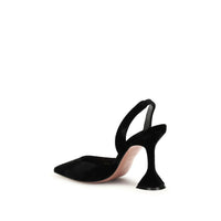 Black Rubber High Heel Pumps