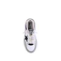 White Calf Leather Bos Taurus Chunky Sneakers