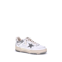 Gray Calf Leather Bos Taurus Chunky Sneakers
