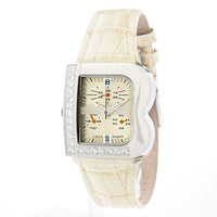 Beige Leather Dress Watch