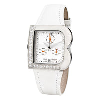 White Leather Dress Watch