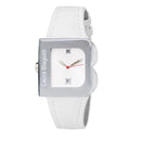 White Leather Dress Watch