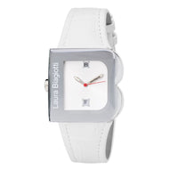 White Leather Dress Watch