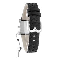 Black Leather Dress Watch