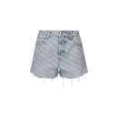 Blue Cotton Bermuda Shorts