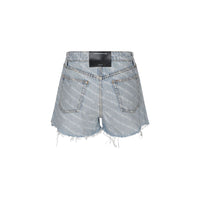 Blue Cotton Bermuda Shorts