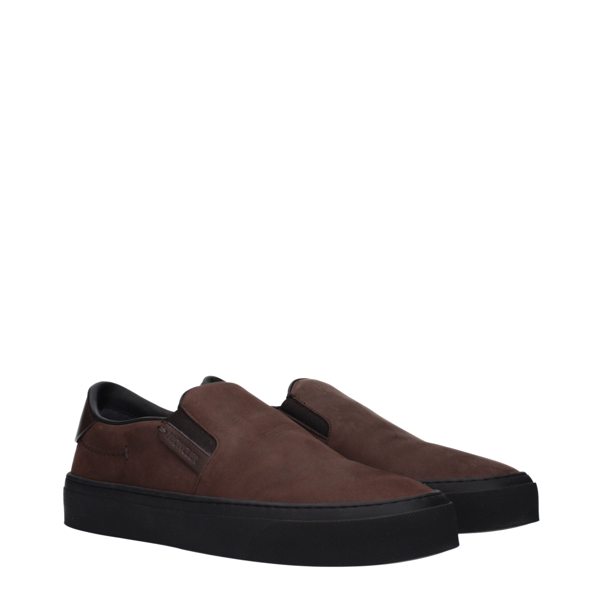 Brown Leather Slip-On Loafers