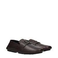 Brown Leather Slip-On Loafers