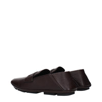 Brown Leather Slip-On Loafers