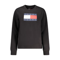 Black Cotton Women Sweatshirt
