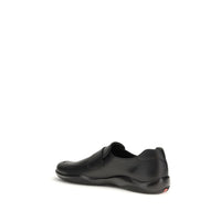 Black Calf Leather Bos Taurus Slip-On Loafers